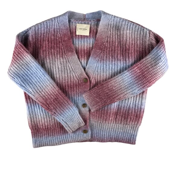 LUCKY BRAND Chunky Winter Cardigan NEW Size LARGE - Picture 2 of 9